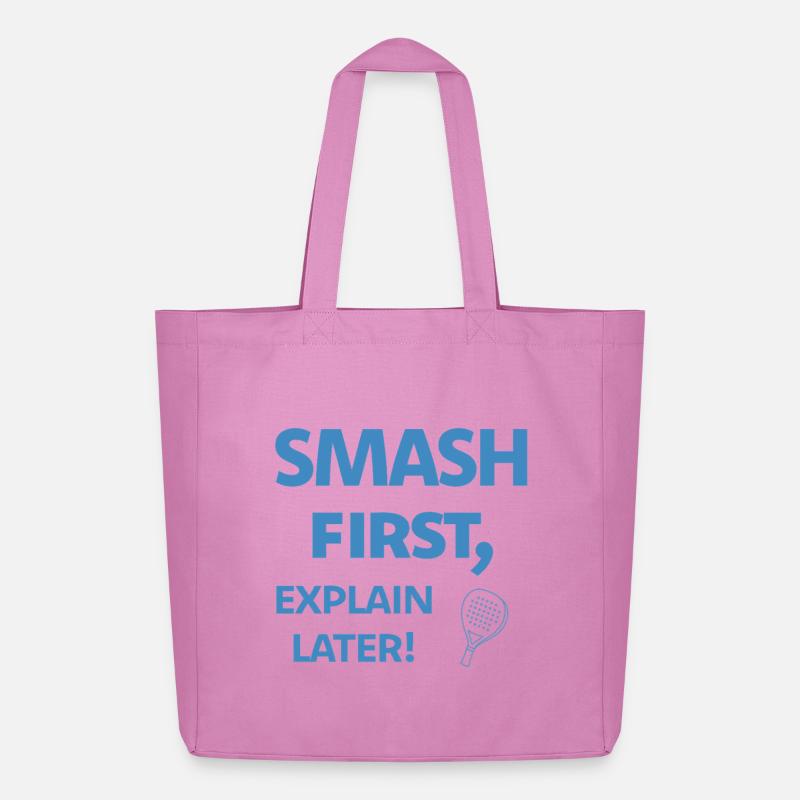 Smash First Explain Later Padel - Midweight recycelter Stoffbeutel von Stanley/Stella - Pink
