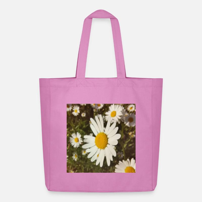 Gänseblümchen Sonnenlicht - Midweight recycelter Stoffbeutel von Stanley/Stella - Pink