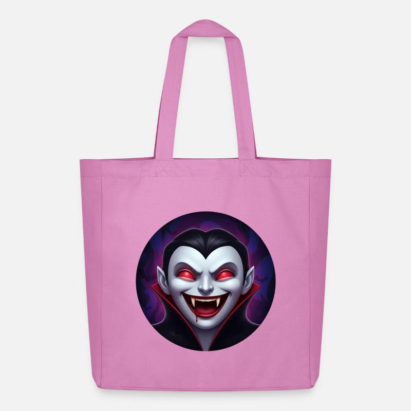 Vampirgrinsen – roter Blick - Midweight recycelter Stoffbeutel von Stanley/Stella - Pink