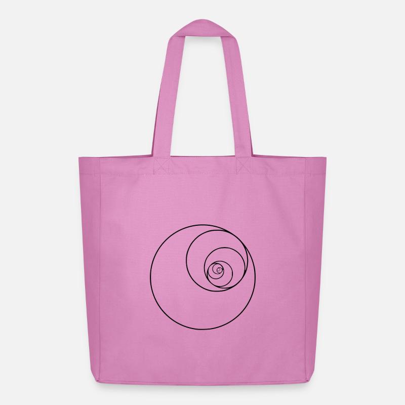 Fibonacci-Spiralkreis - Midweight recycelter Stoffbeutel von Stanley/Stella - Pink