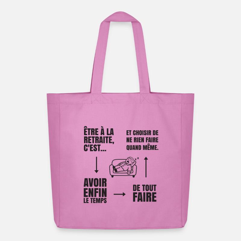 Die Kunst des Nichtstuns (schwarzer Text) - Midweight recycelter Stoffbeutel von Stanley/Stella - Pink