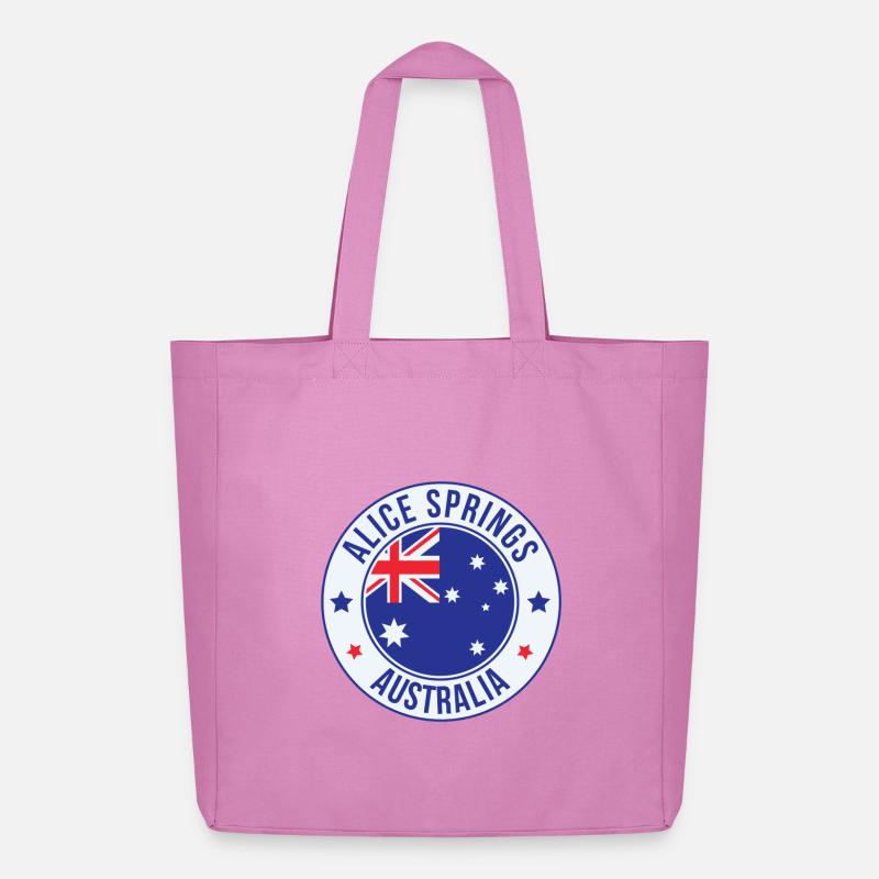 Alice Springs Australien Patch-Emblem - Midweight recycelter Stoffbeutel von Stanley/Stella - Pink