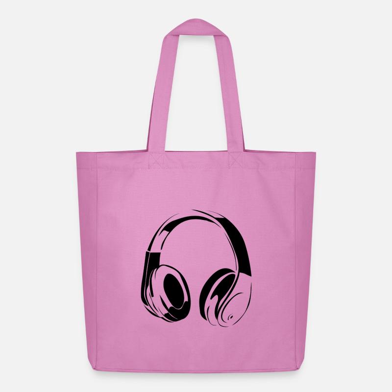 Vintage-DJ-Kopfhörer - Midweight recycelter Stoffbeutel von Stanley/Stella - Pink
