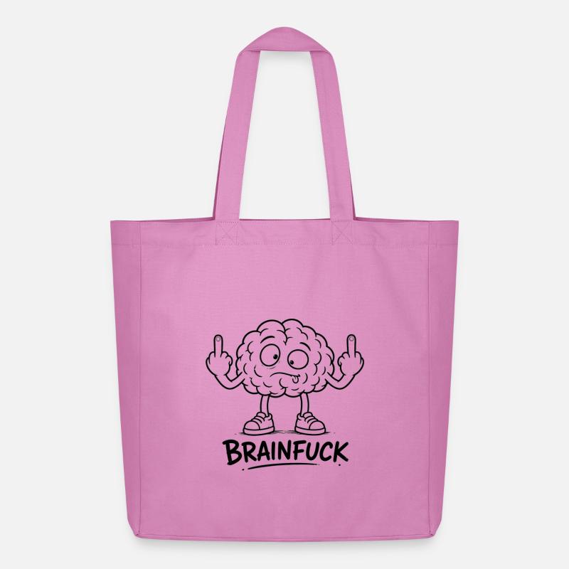 Gehirn Graffiti Mit Mittelfinger - Midweight recycelter Stoffbeutel von Stanley/Stella - Pink