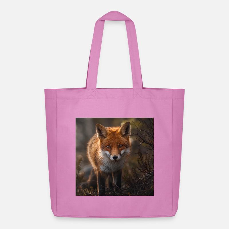 Fuchs in einer Waldlichtung - Midweight recycelter Stoffbeutel von Stanley/Stella - Pink