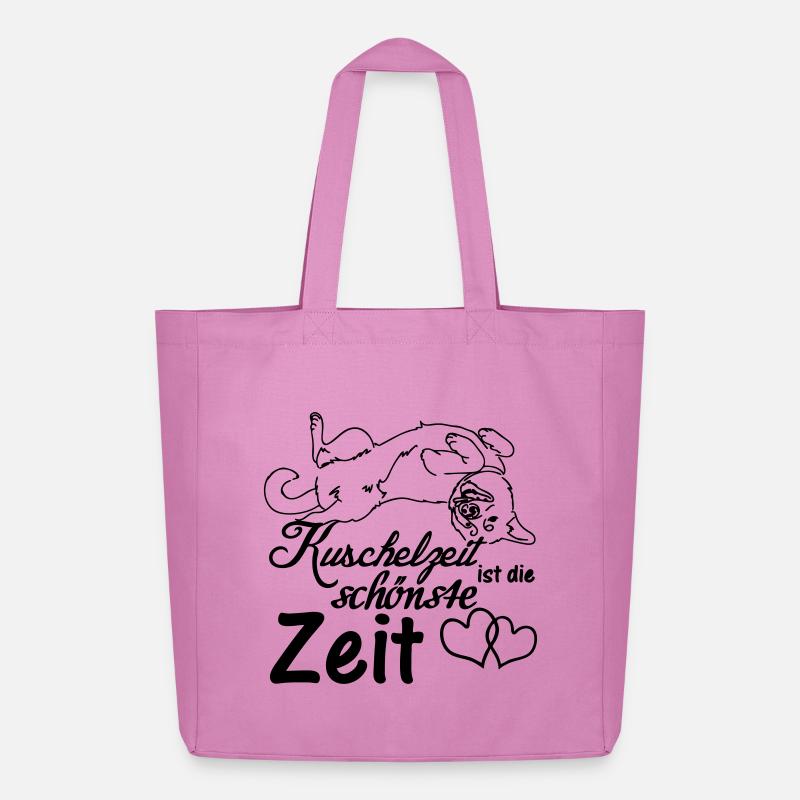 Kuschelzeit,schönste Zeit Hunde, Sprüche, Geschenk - Midweight recycelter Stoffbeutel von Stanley/Stella - Pink