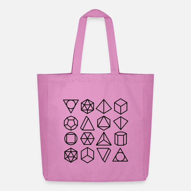mathematical geometry - Midweight Recycled Tote Bag by Stanley/Stella - pink