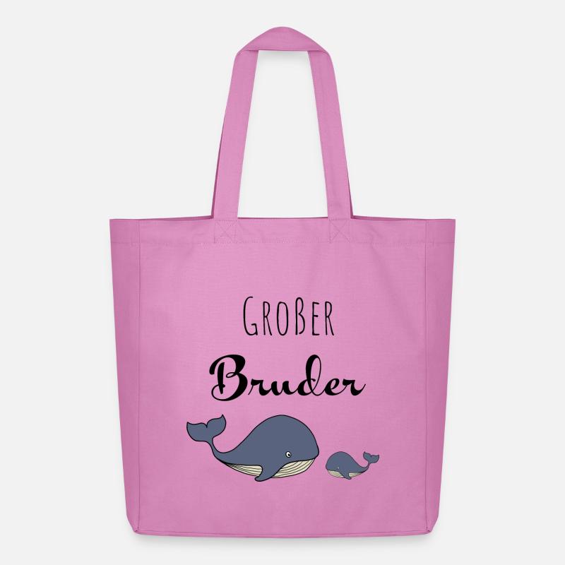 Großer Bruder Wal - Midweight recycelter Stoffbeutel von Stanley/Stella - Pink