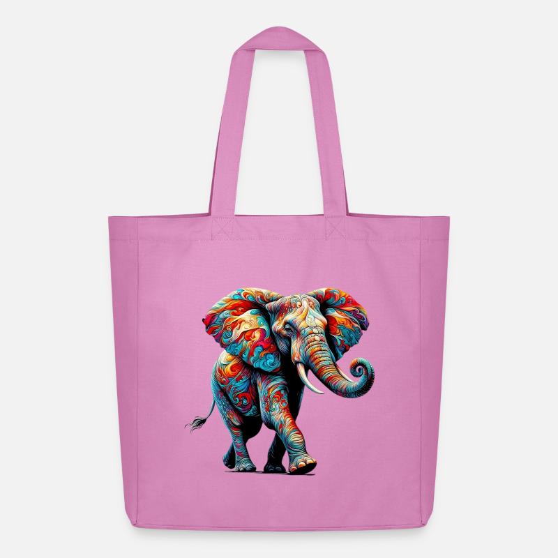 Elefant - Midweight recycelter Stoffbeutel von Stanley/Stella - Pink