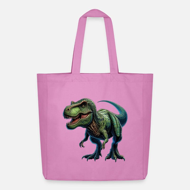 Dinosaurier - Midweight recycelter Stoffbeutel von Stanley/Stella - Pink