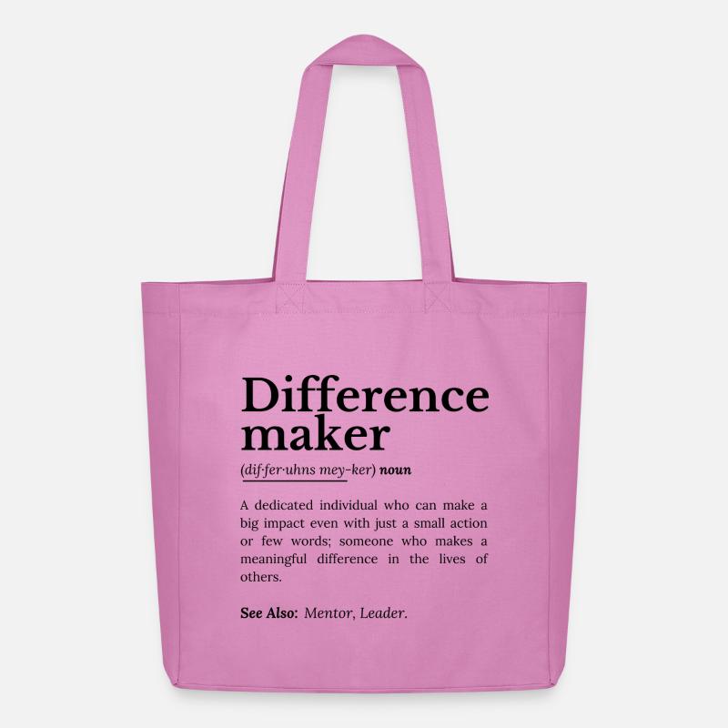 Difference Maker – Inspirierendes Zitat - Midweight recycelter Stoffbeutel von Stanley/Stella - Pink