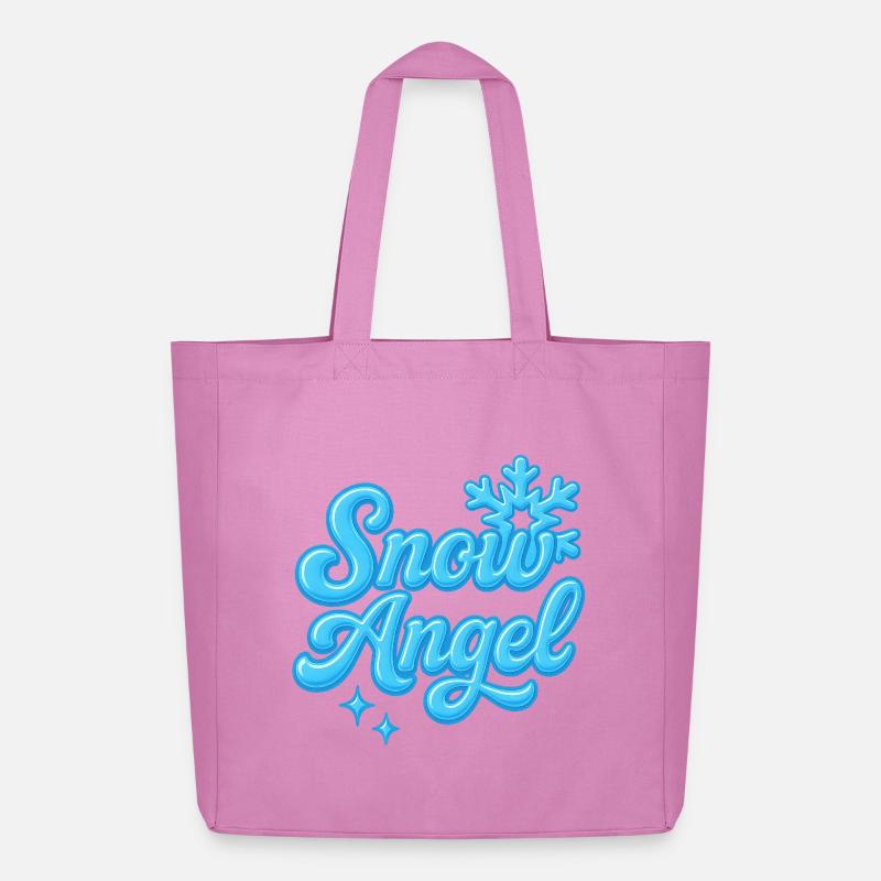 Snow Angle / Y2K Statement Design - Midweight Recycled Tote Bag by Stanley/Stella - pink