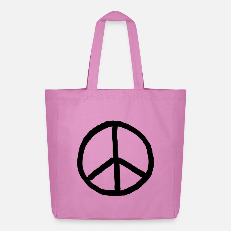 Friedenszeichen - Midweight recycelter Stoffbeutel von Stanley/Stella - Pink