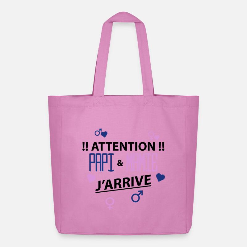 papi mamie j'arrive - Tote bag Stanley/Stella Midweight recyclé - rose