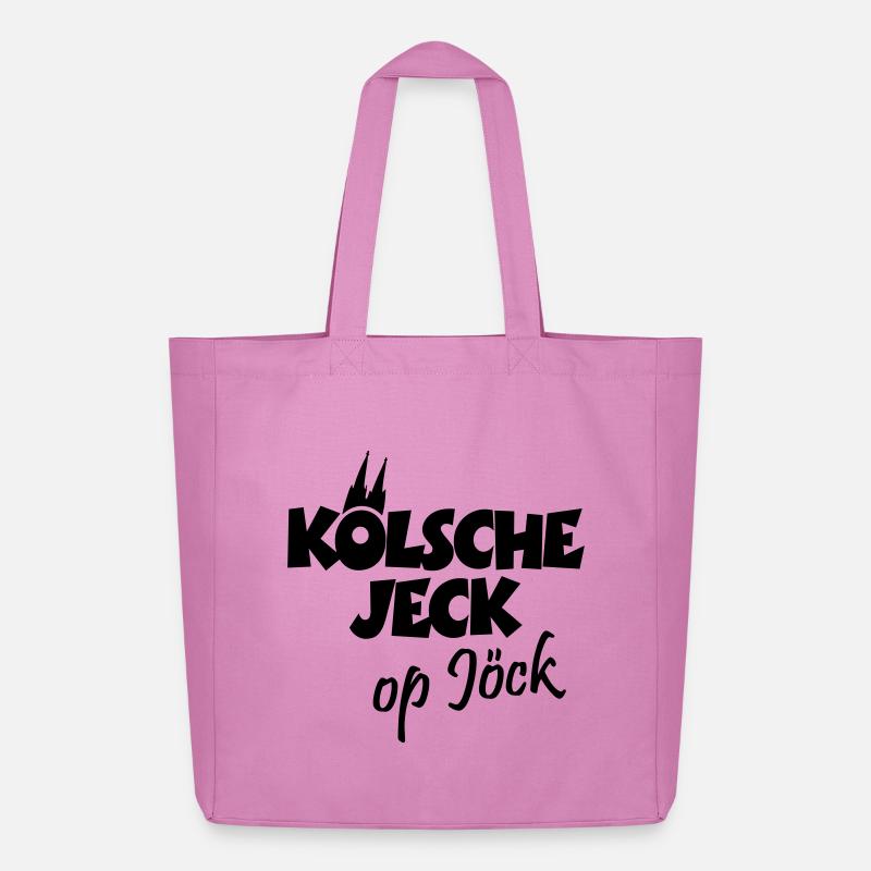Kölsche Jeck op Jöck Kölsch Köln - Midweight recycelter Stoffbeutel von Stanley/Stella - Pink