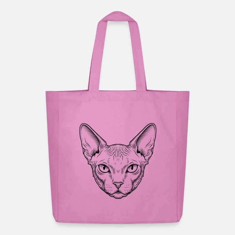 Sphynx Katze - Midweight recycelter Stoffbeutel von Stanley/Stella - Pink