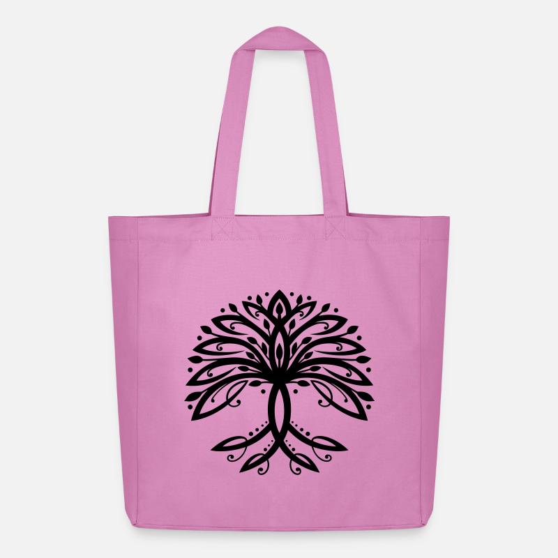 Yggdrasil Lebensbaum Weltenesche - Midweight recycelter Stoffbeutel von Stanley/Stella - Pink