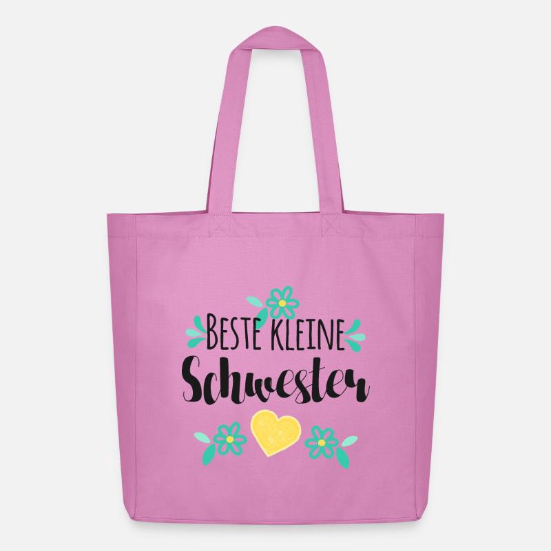 Beste Kleine Schwester - Midweight recycelter Stoffbeutel von Stanley/Stella - Pink