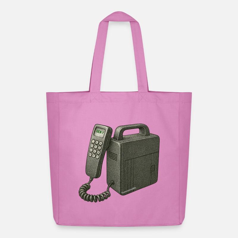 Nostalgisches Telefon - Midweight recycelter Stoffbeutel von Stanley/Stella - Pink