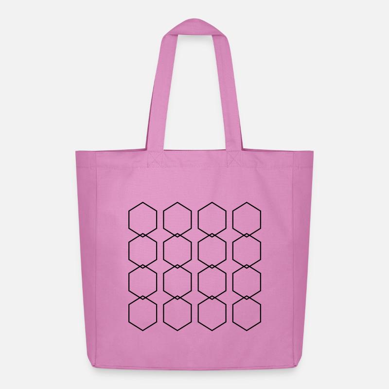 Abstraktes Muster - Midweight recycelter Stoffbeutel von Stanley/Stella - Pink