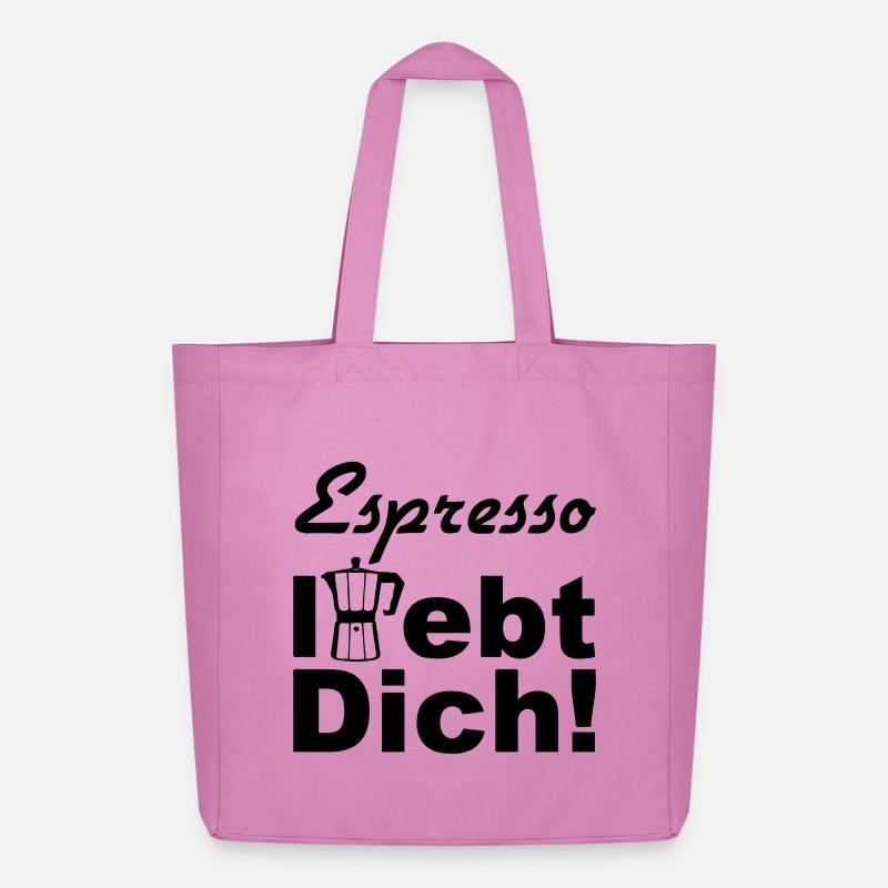 Espresso Kaffee Spruch lustig Geschenk - Midweight recycelter Stoffbeutel von Stanley/Stella - Pink
