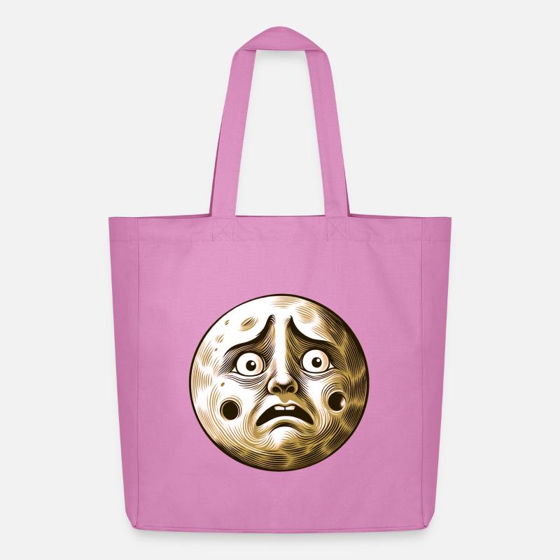 Schreckhafter Mond - Midweight recycelter Stoffbeutel von Stanley/Stella - Pink