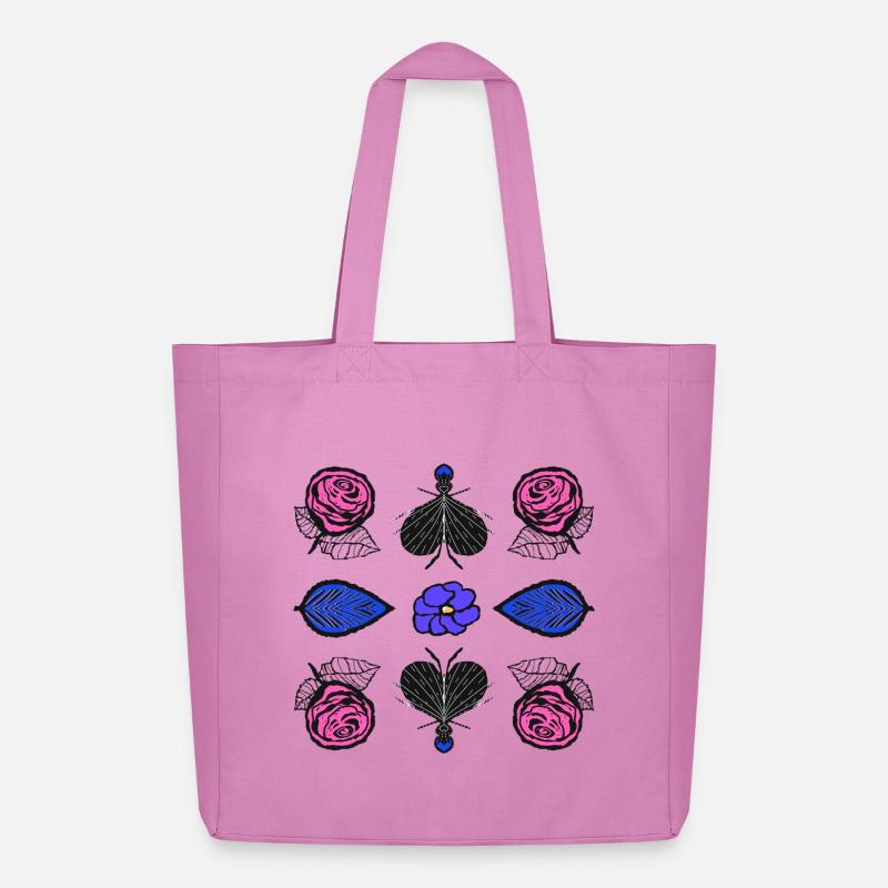 Rosen Pop-Art - Midweight recycelter Stoffbeutel von Stanley/Stella - Pink