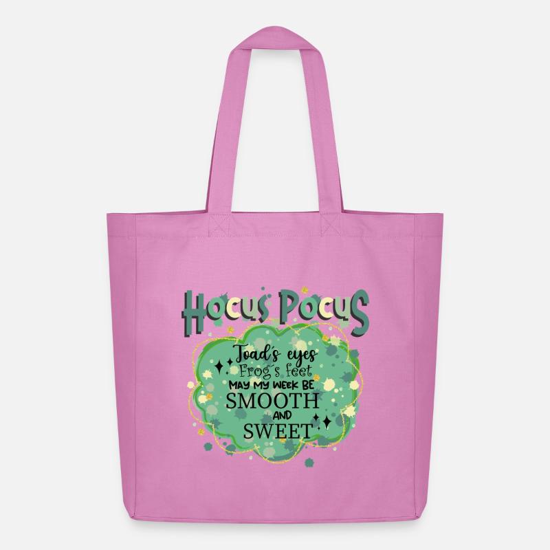 Hocus Pocus/Toad´s Eyes.... spell for halloween - Midweight Recycled Tote Bag by Stanley/Stella - pink