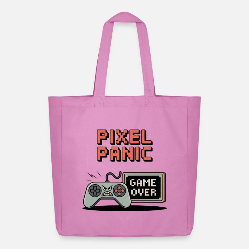 Pixel Panic – Game Over Rage Modus - Midweight recycelter Stoffbeutel von Stanley/Stella - Pink