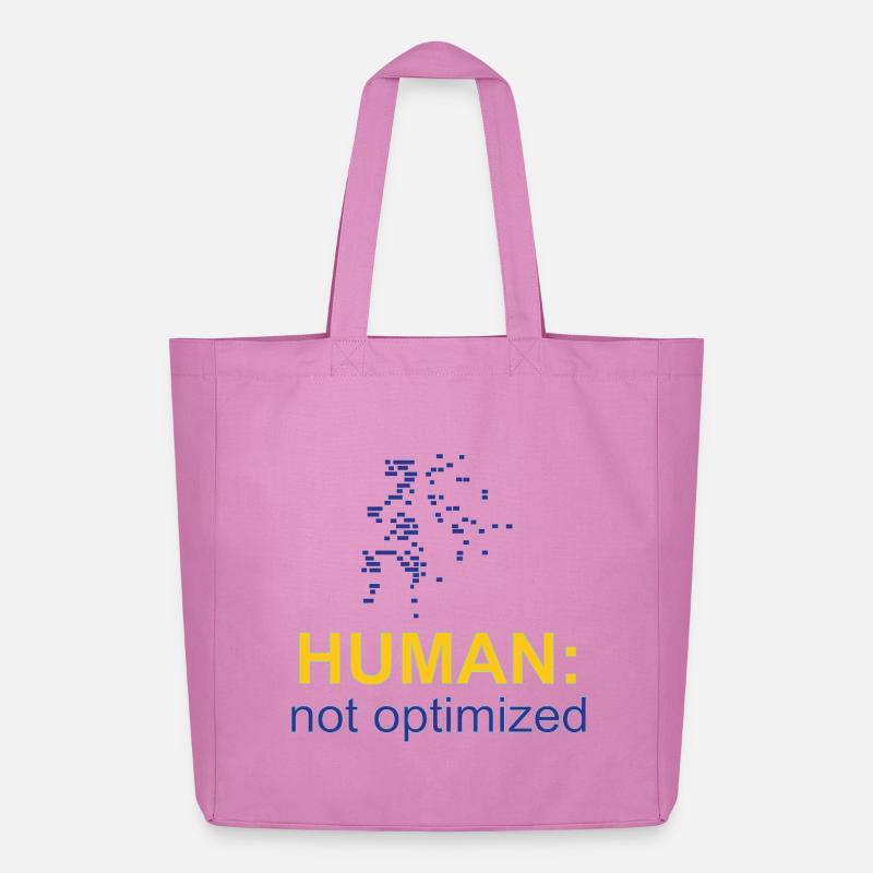 Human: Not Optimized - Midweight Recycled Tote Bag by Stanley/Stella - pink