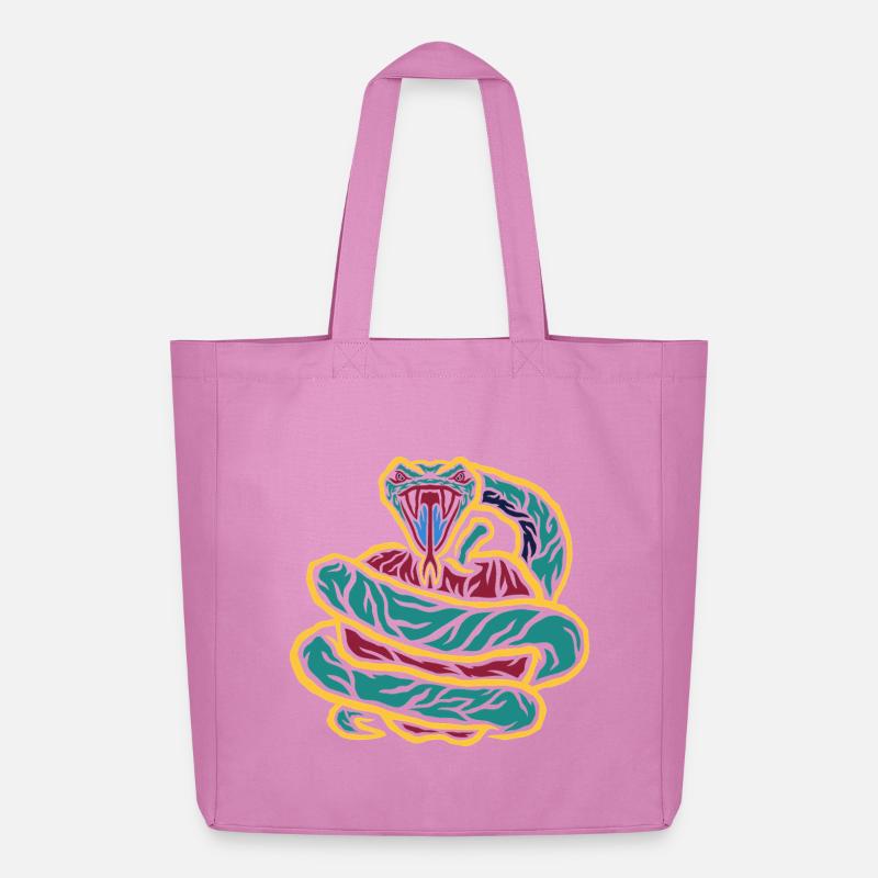 Gekringelte Schlange Neon - Midweight recycelter Stoffbeutel von Stanley/Stella - Pink