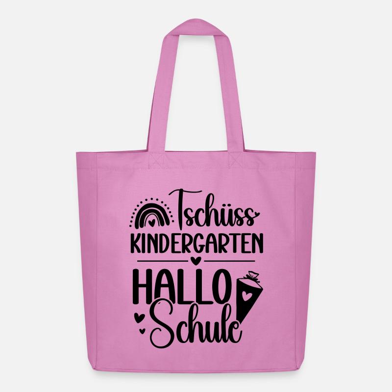 Hallo Schule – Schulkind 2026 - Erster Schultag - Midweight recycelter Stoffbeutel von Stanley/Stella - Pink