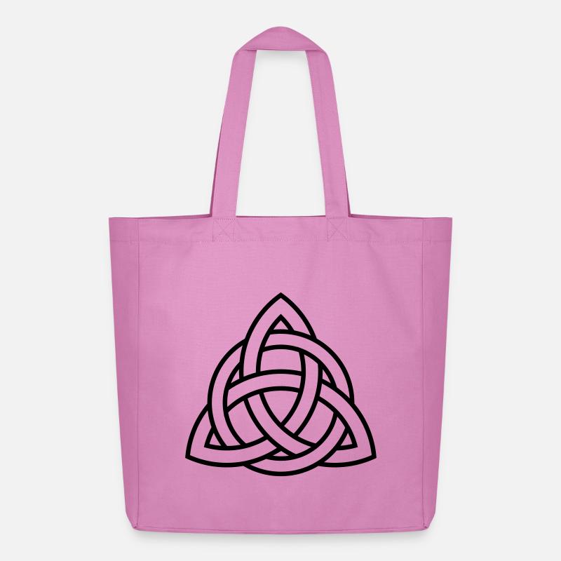 Keltisches Triqueta oder Triquetra-Symbol WEISS - Midweight recycelter Stoffbeutel von Stanley/Stella - Pink