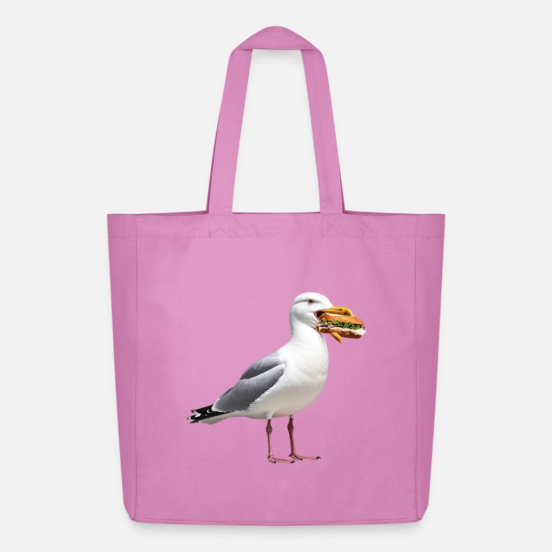 Silbermoewe-mit-Fischbroetchen - Midweight recycelter Stoffbeutel von Stanley/Stella - Pink