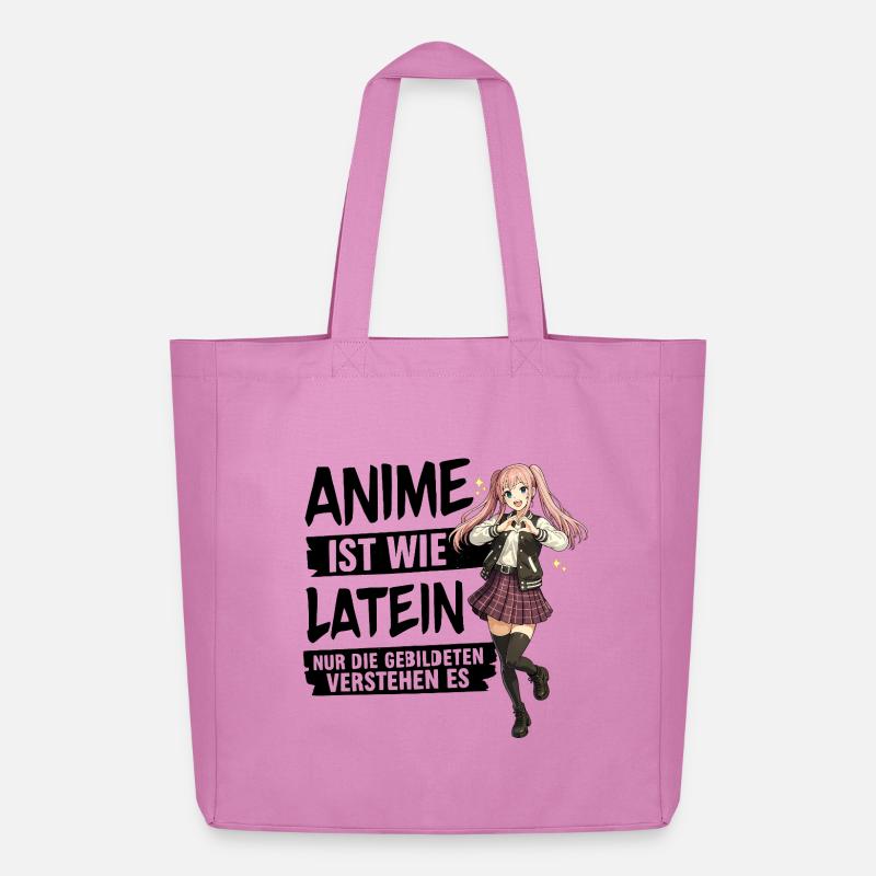 Anime Schulmädchen Herzpose - Midweight recycelter Stoffbeutel von Stanley/Stella - Pink