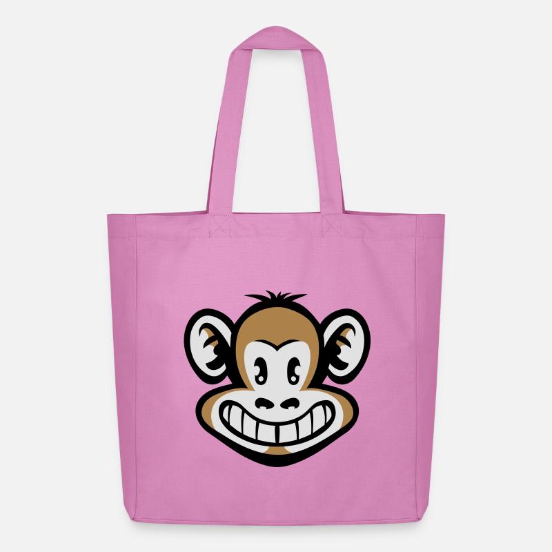 Cartoon Affe flex - Midweight recycelter Stoffbeutel von Stanley/Stella - Pink