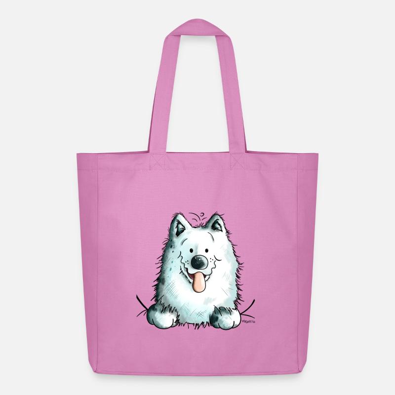 Neugieriger Samojede - Midweight recycelter Stoffbeutel von Stanley/Stella - Pink