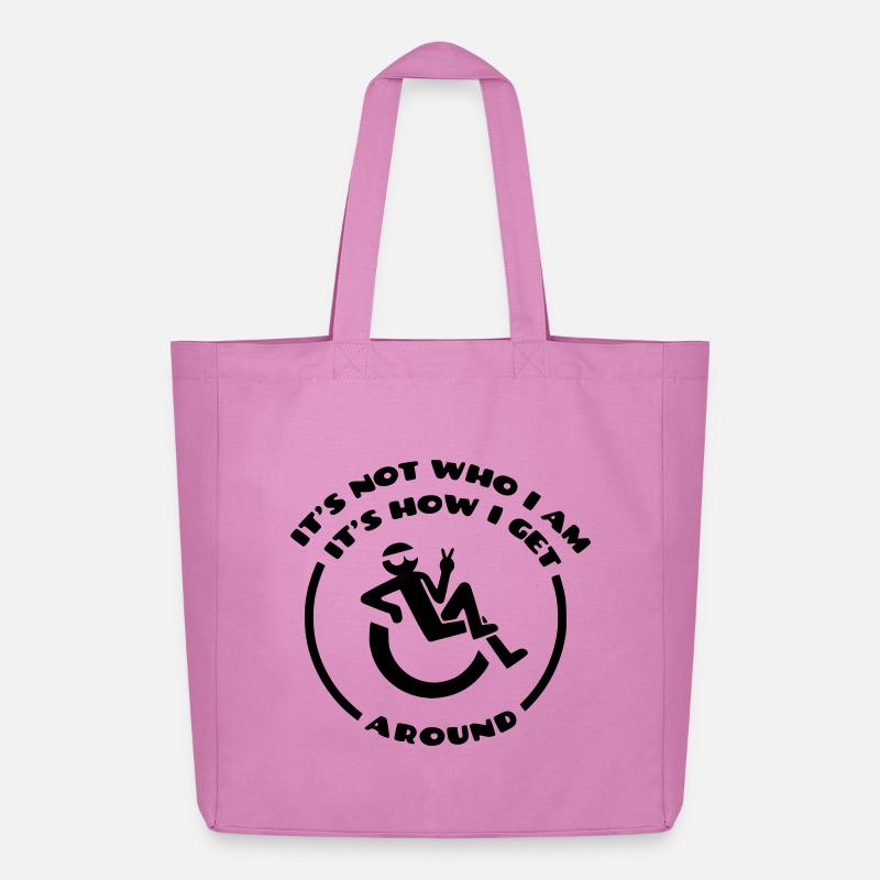 Der Rollstuhl bin nicht ich. # - Midweight recycelter Stoffbeutel von Stanley/Stella - Pink