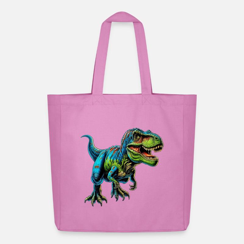 Dinosaurier - Midweight recycelter Stoffbeutel von Stanley/Stella - Pink