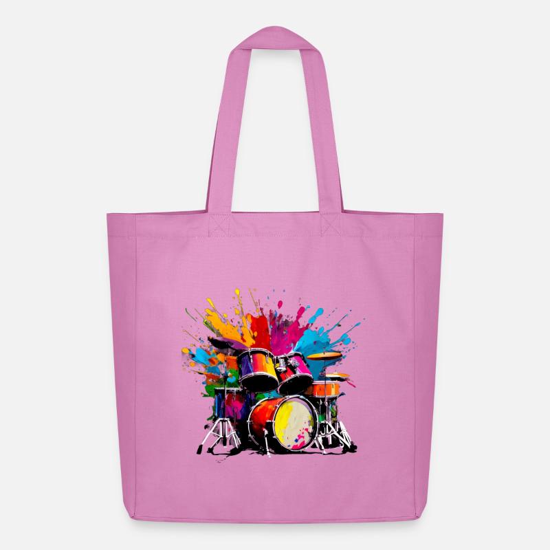 Bunte Perkussion - Midweight recycelter Stoffbeutel von Stanley/Stella - Pink