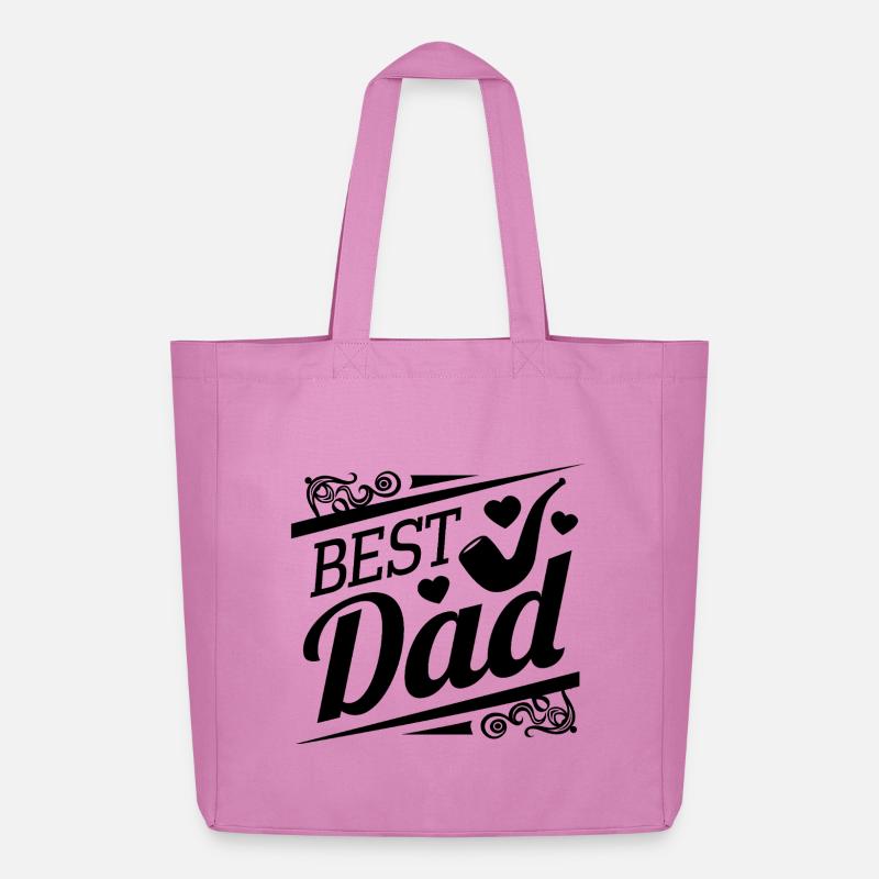 Papa, bester Papa, Vatertag - Midweight recycelter Stoffbeutel von Stanley/Stella - Pink