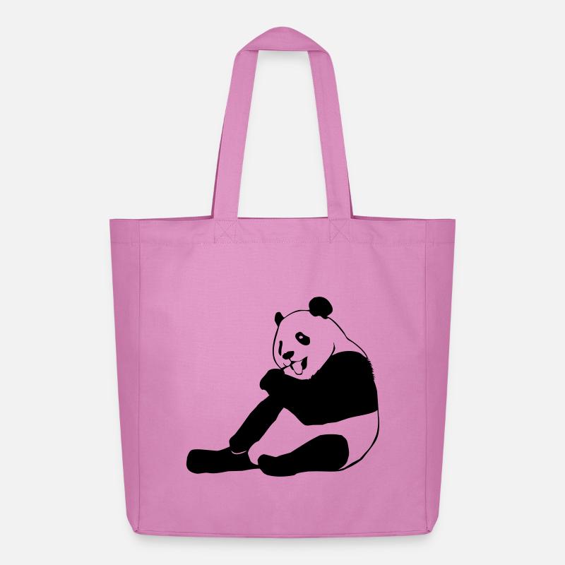 Panda - Pandas - Midweight recycelter Stoffbeutel von Stanley/Stella - Pink