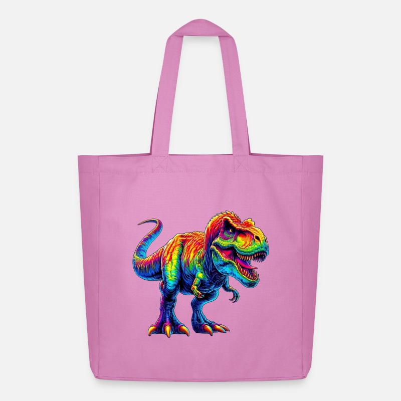 Dinosaurier - Midweight recycelter Stoffbeutel von Stanley/Stella - Pink