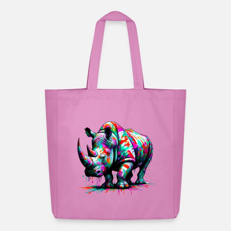 Nashorn - Midweight recycelter Stoffbeutel von Stanley/Stella - Pink
