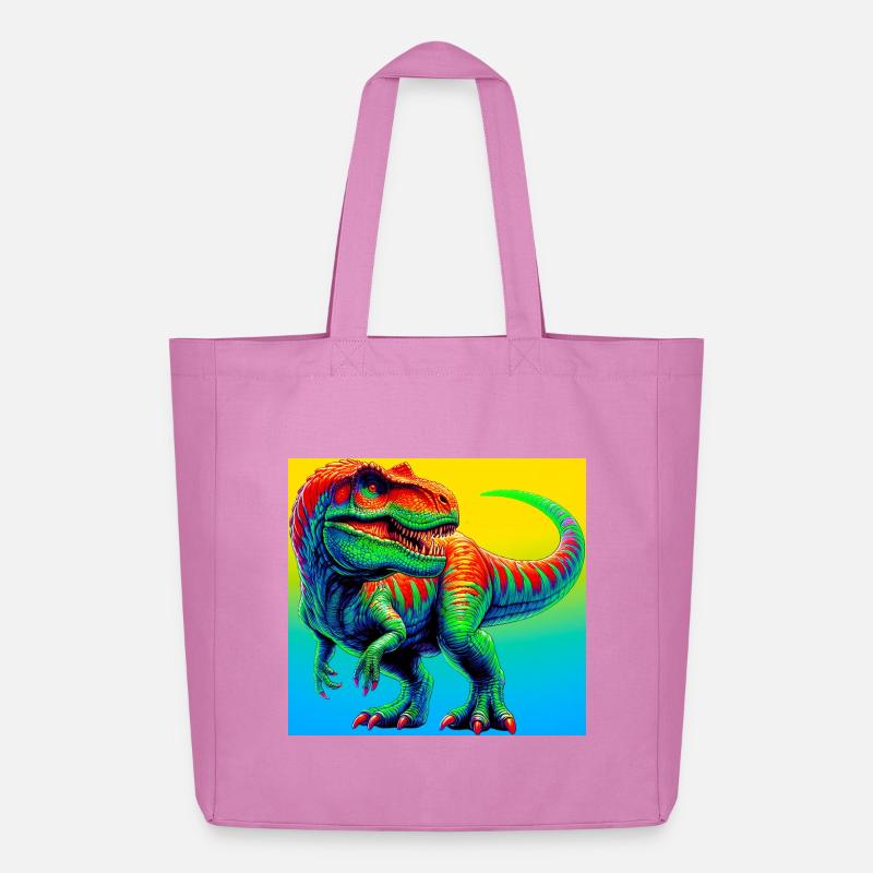 Dinosaurier - Midweight recycelter Stoffbeutel von Stanley/Stella - Pink
