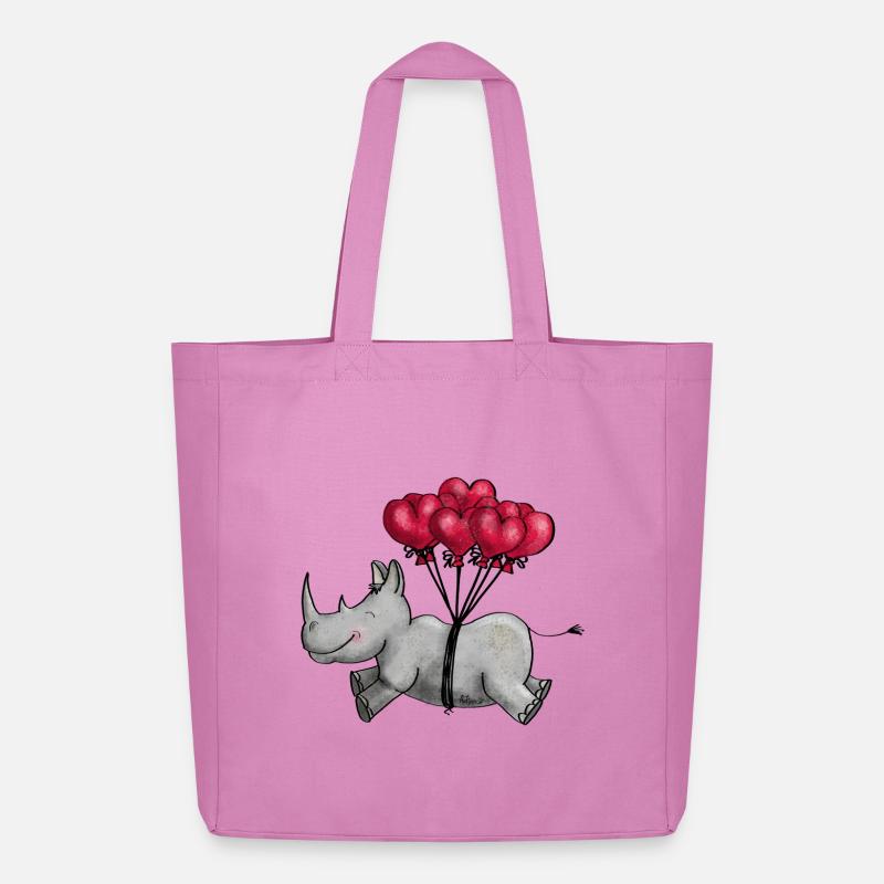 Fliegendes Nashorn - Midweight recycelter Stoffbeutel von Stanley/Stella - Pink