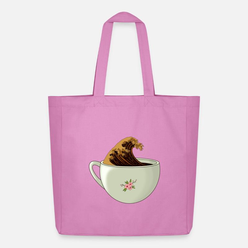 Die große Welle Koffein - Midweight recycelter Stoffbeutel von Stanley/Stella - Pink