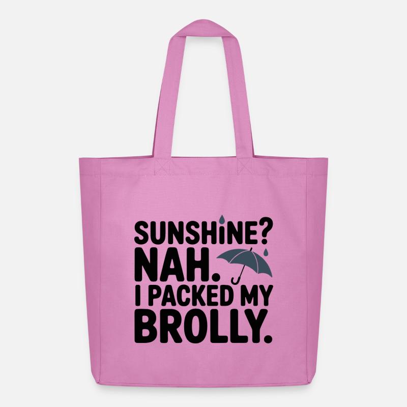 Sunshine? Nah, I Packed My Brolly - Midweight recycelter Stoffbeutel von Stanley/Stella - Pink