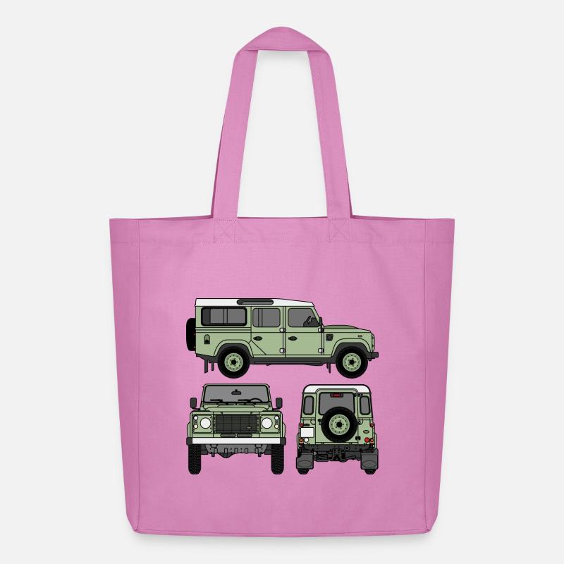 Defender 110 - Seiten - Midweight recycelter Stoffbeutel von Stanley/Stella - Pink