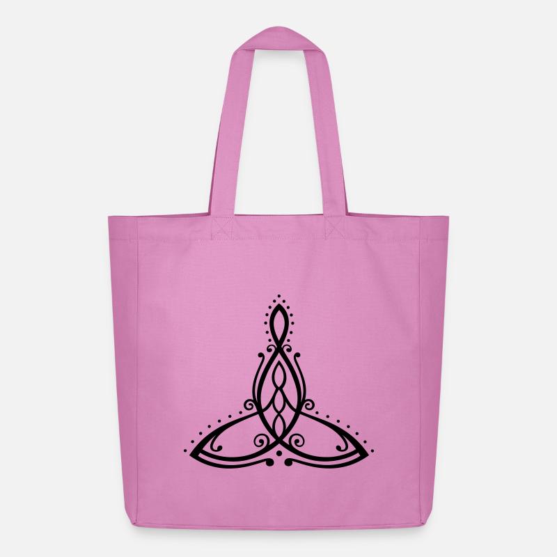 Celtic Motherhood Symbol Mutter mit drei Kindern - Midweight recycelter Stoffbeutel von Stanley/Stella - Pink